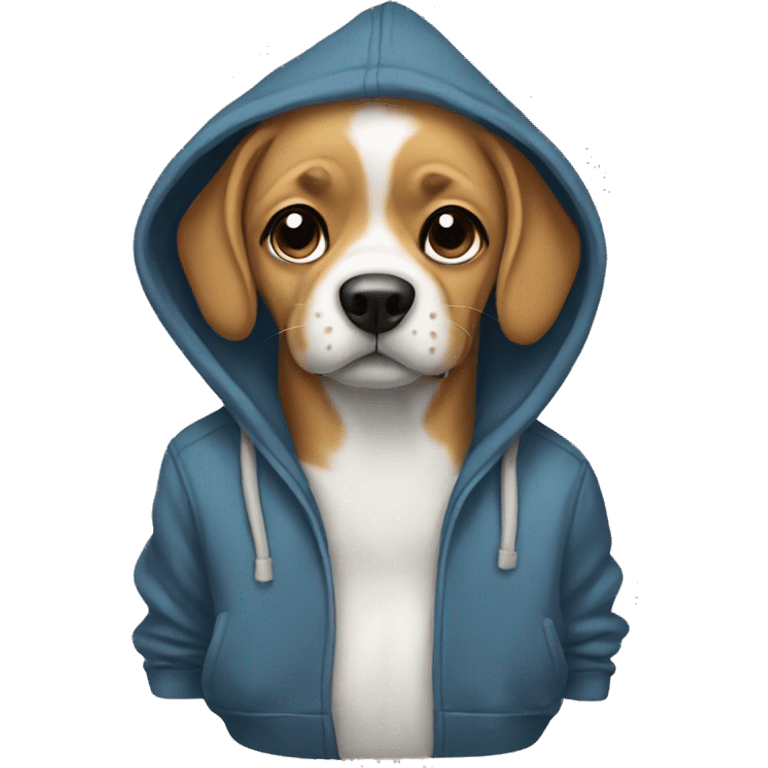 Dog wear in hoodie  emoji