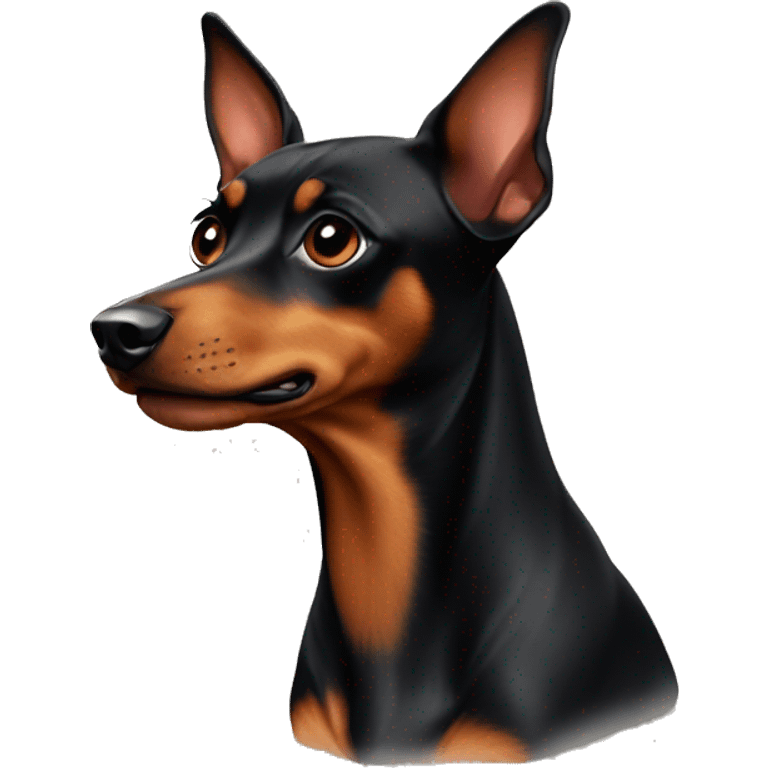 Black and rust Pinscher emoji