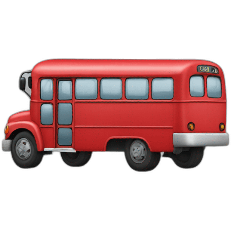 Bus rouge avec quelqu’un dedans emoji