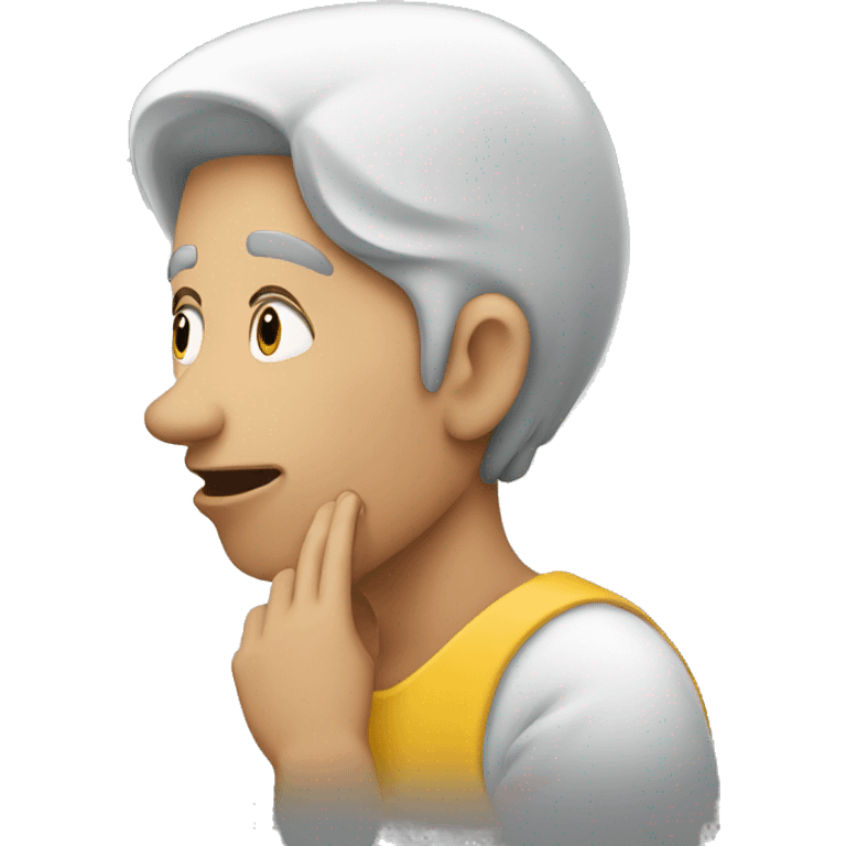 a person whispering to someone on the side emoji