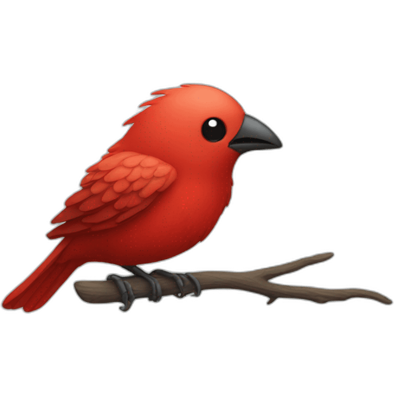 Dead red bird emoji