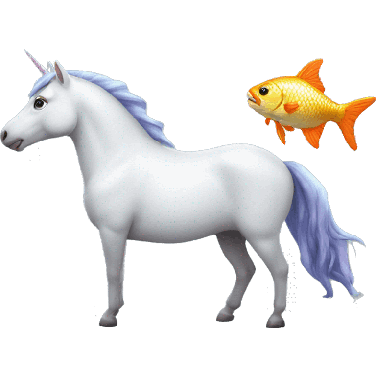 Une licorne avec une queue de poisson emoji