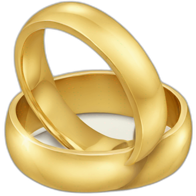 simple gold wedding rings emoji