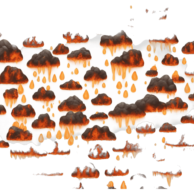 Raining lava emoji