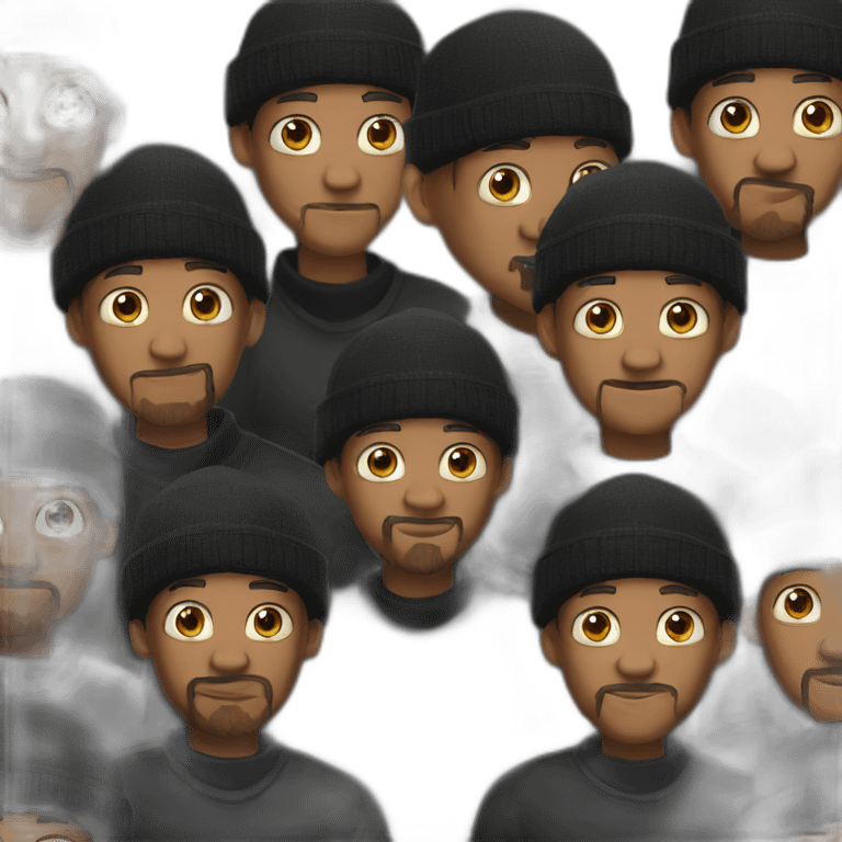 will smith with black beanies emoji