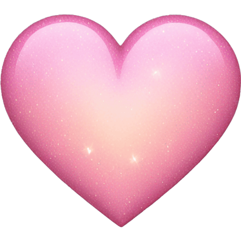 Sparkly Pastel pink heart emoji