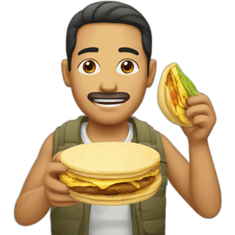 colombian eating arepa emoji