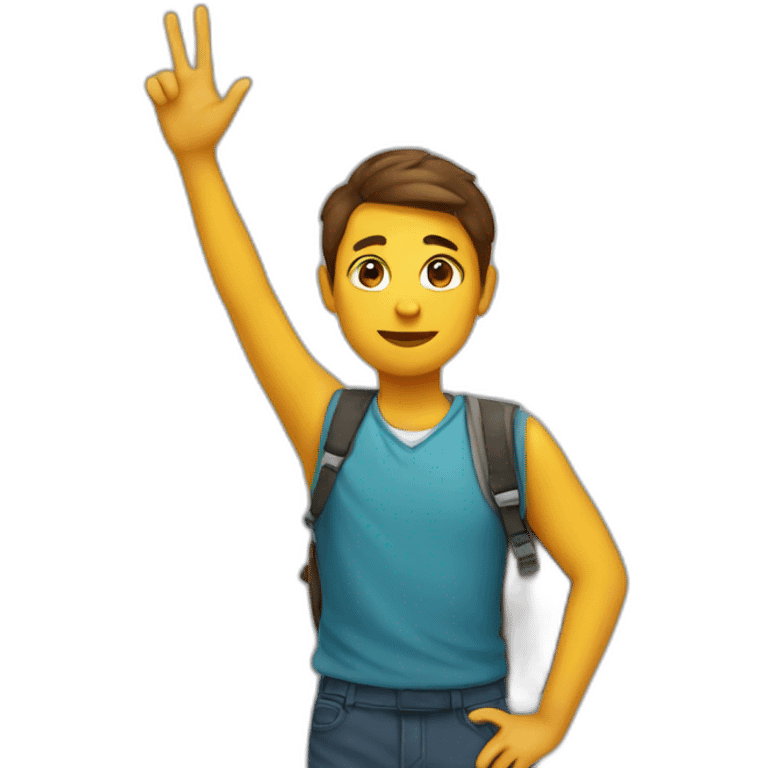 student Raising Hand emoji