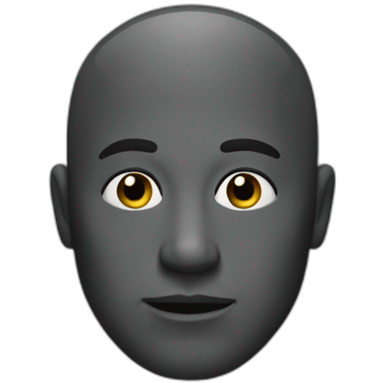 Tête d Un noir  emoji