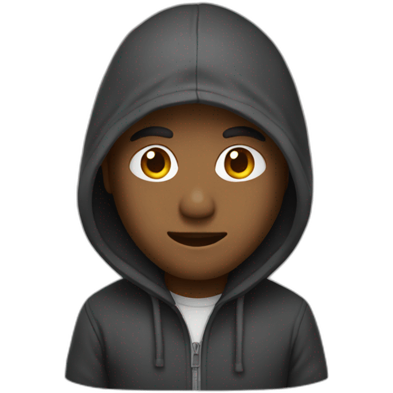 Man with hoodie emoji