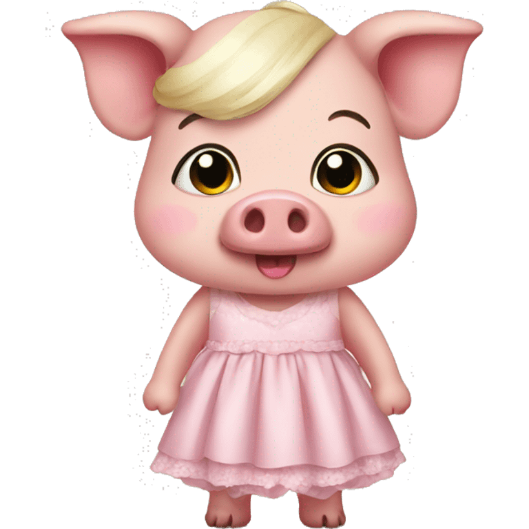 Pig in a dress emoji