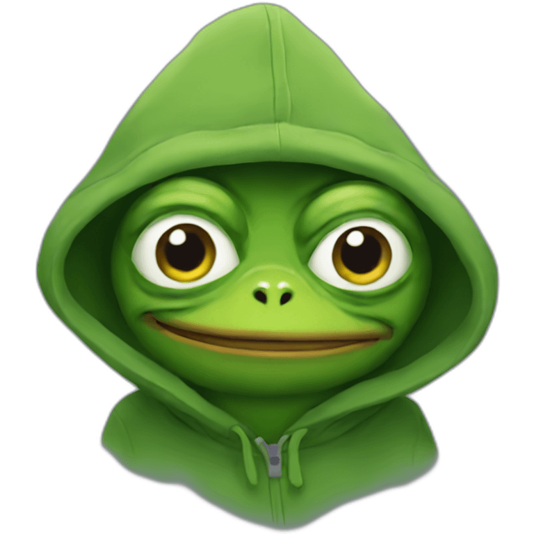 Pepe with hoodie emoji