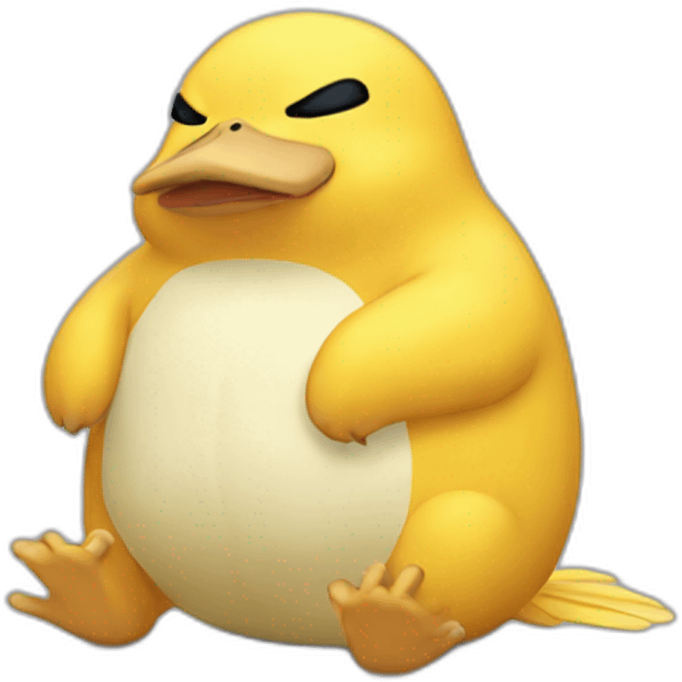 Psyduck having headache  emoji