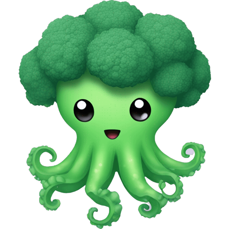 Kawaii broccoli octopus emoji