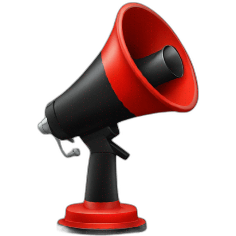 red-black megaphone emoji