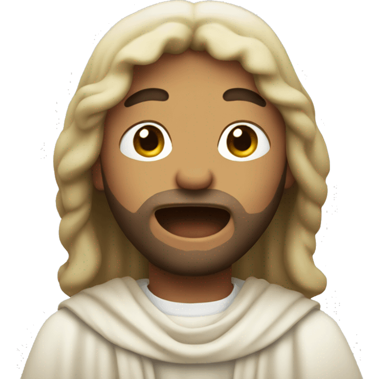 Cute Jesus singing  emoji