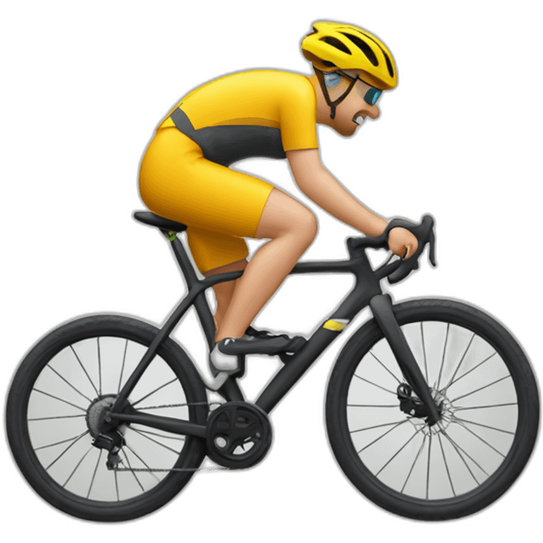 ciclista en una bici de gravel emoji