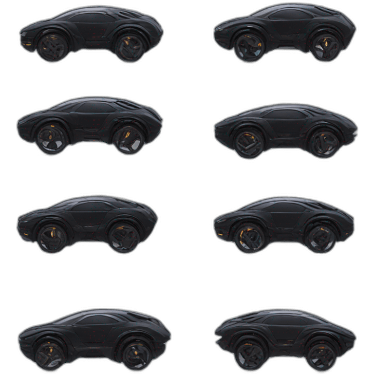 futuristic cyberpunk car in black emoji