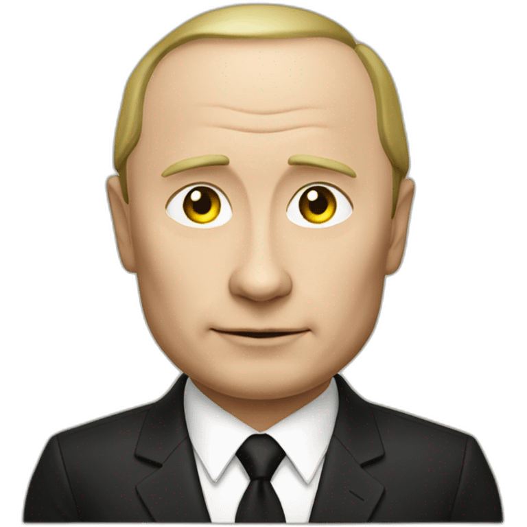 putin-with-black-yellow-white-cover-behind-him emoji