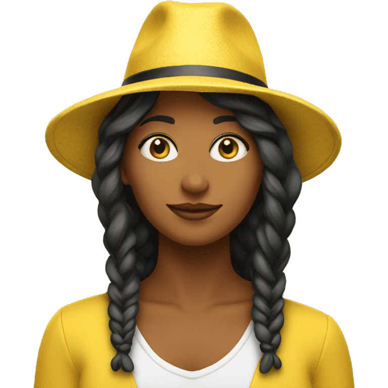 Lady on yellow hat emoji