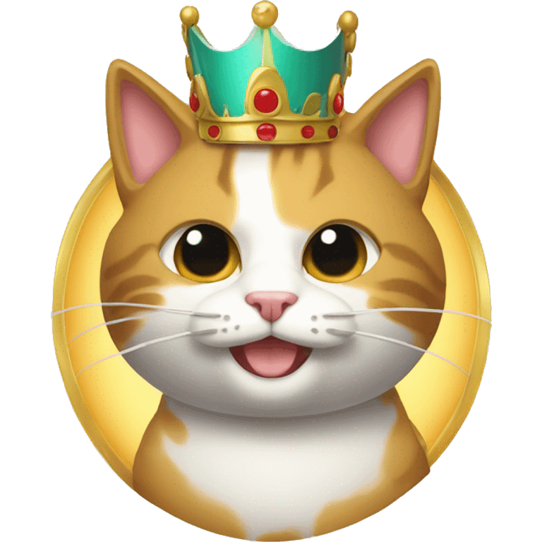 Gato enojado con corona emoji