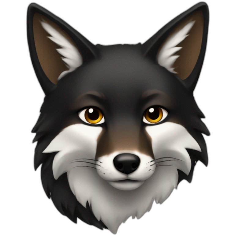 Black fox side view  emoji