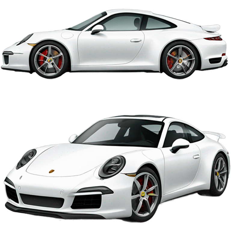 white new Porsche 911  emoji