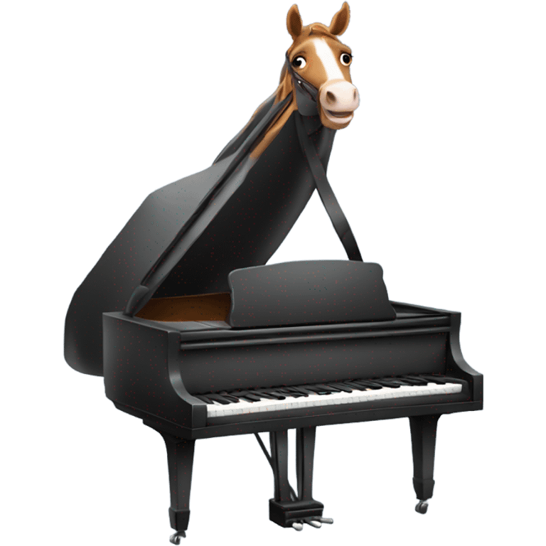 caballo en un piano emoji