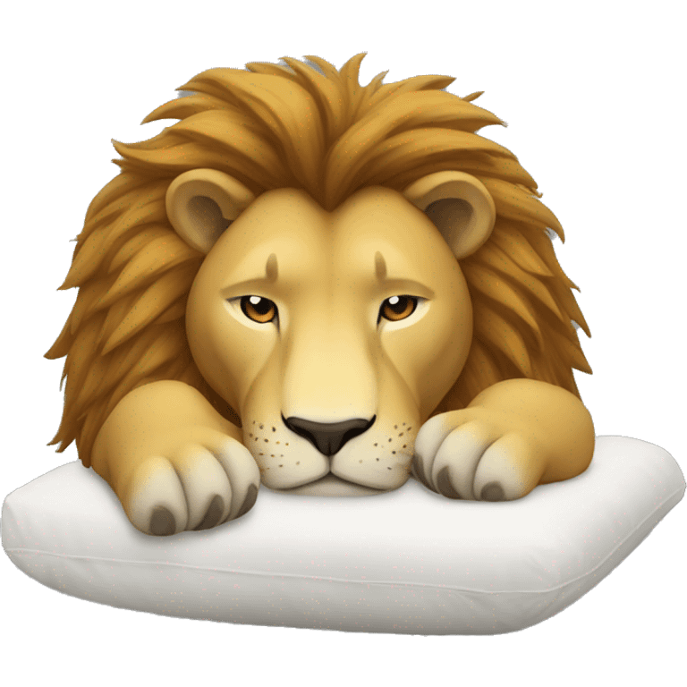 Un lion qui dort  emoji