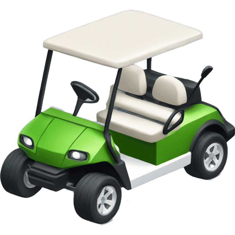 Golf cart isometric emoji