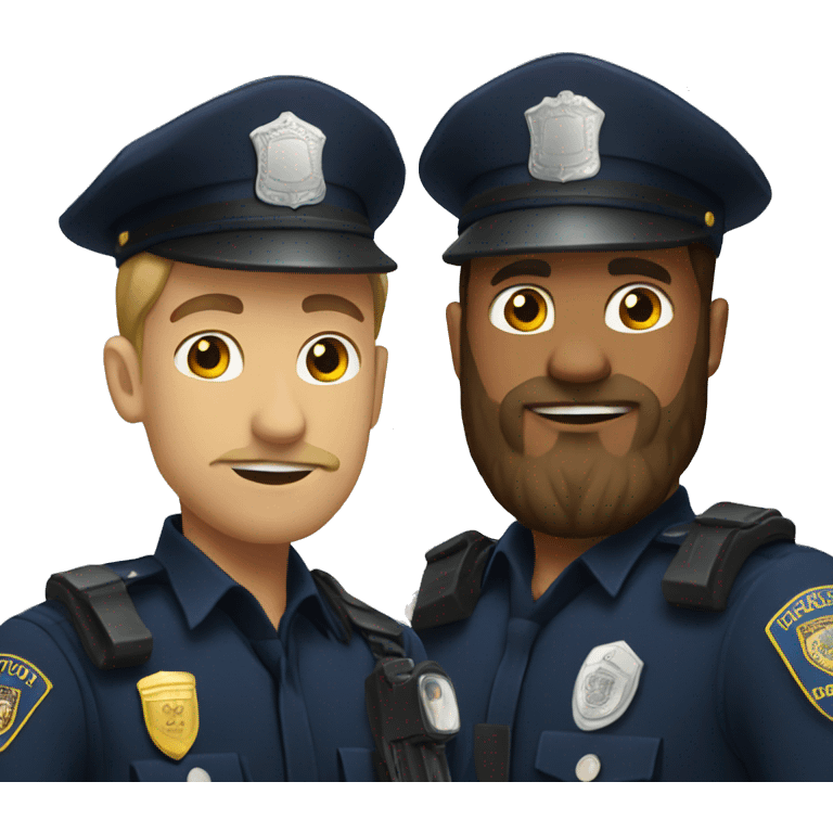 Police and beard guy emoji