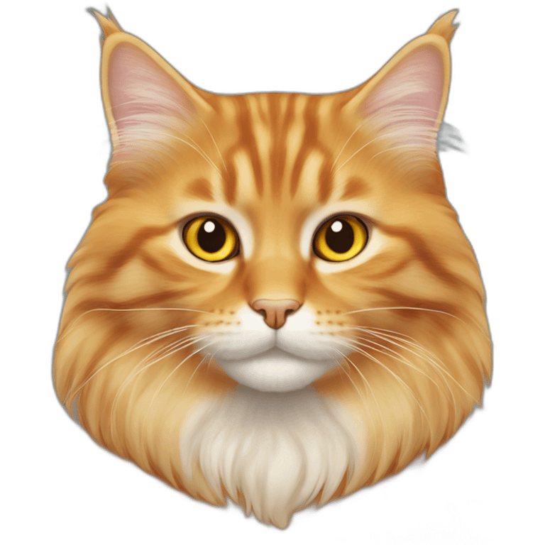 orange Siberian cat emoji