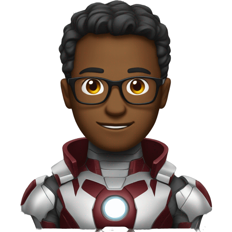 nerd guy inside ironman suit emoji