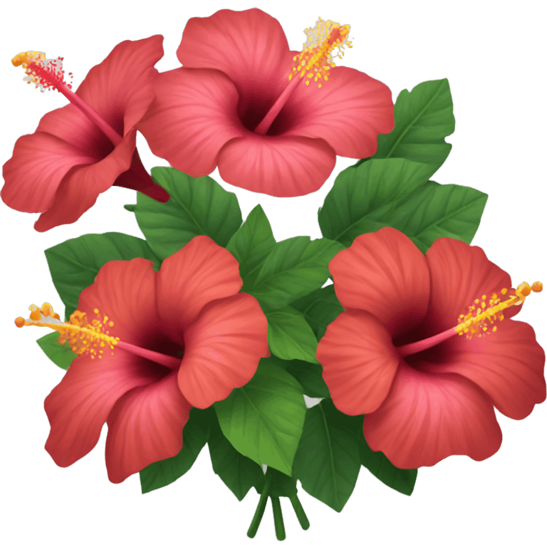 bouquet of hibiscus flowers emoji