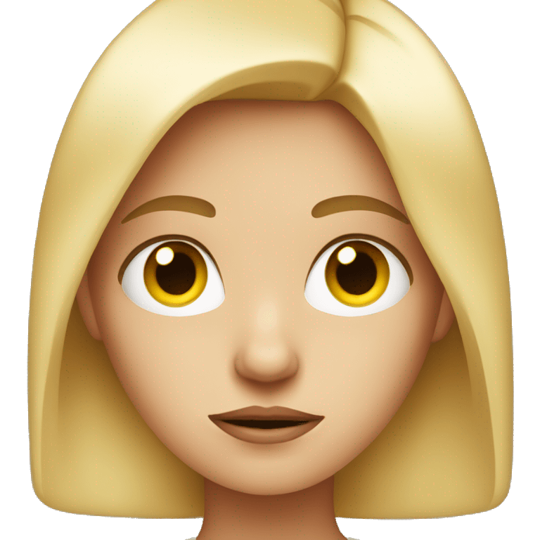 Unimpressed blonde girl emoji