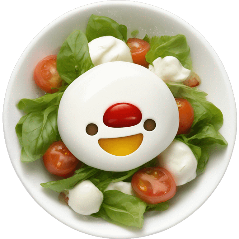 Kawaii burrata salad emoji