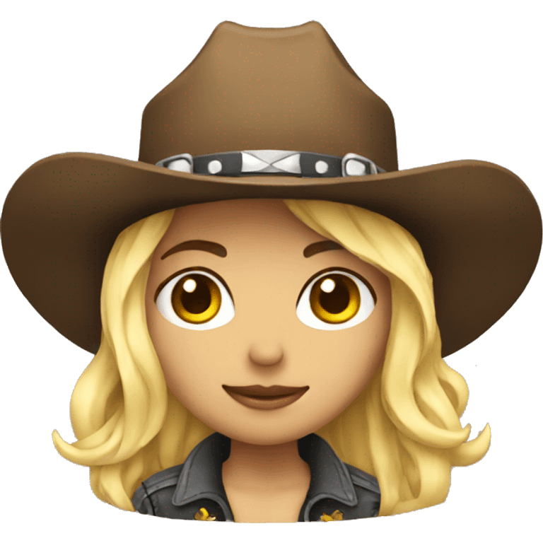 emo cowgirl with cowboy hat emoji