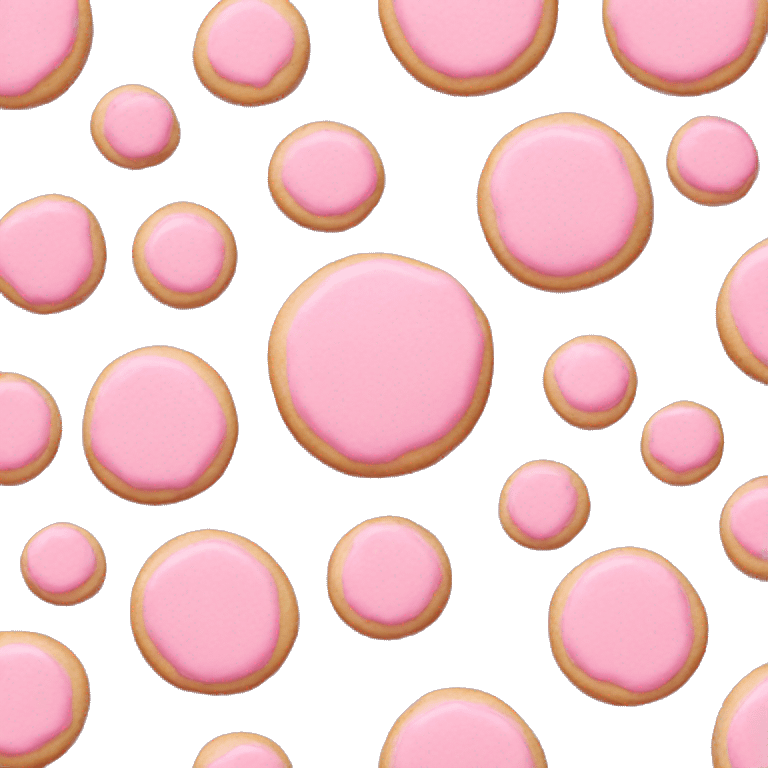 Pink Christmas cookie  emoji