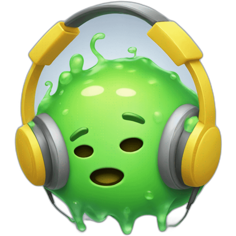 chill blob with headphones emoji