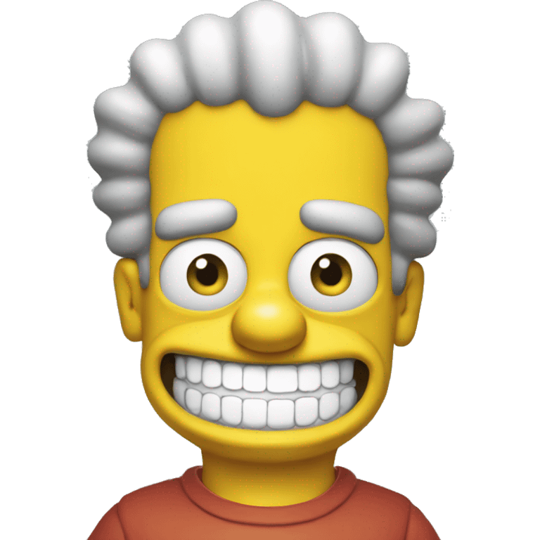 bart simpsons as a kid from the tv series "the simpsons" smiling emoji