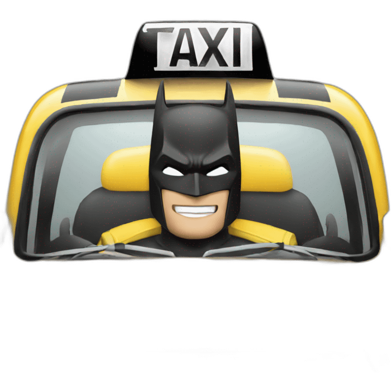 logo batman in a taxi emoji