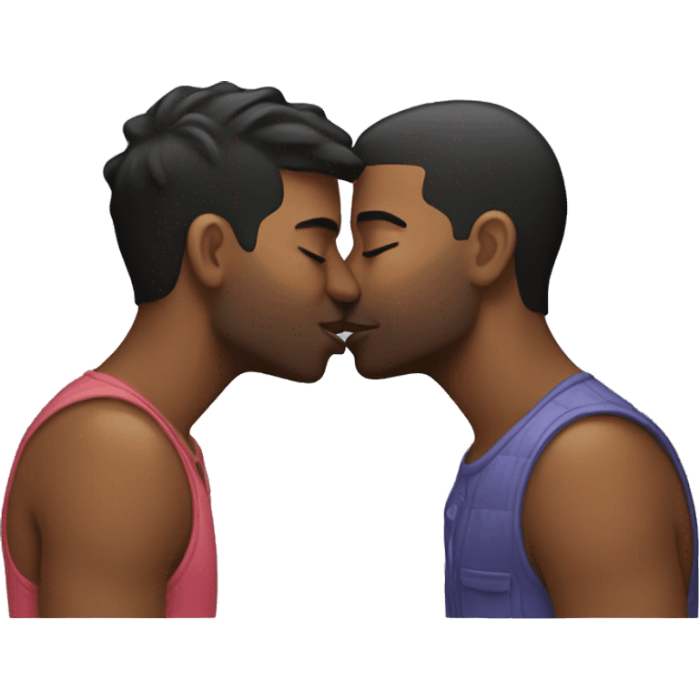 two gays kissing emoji