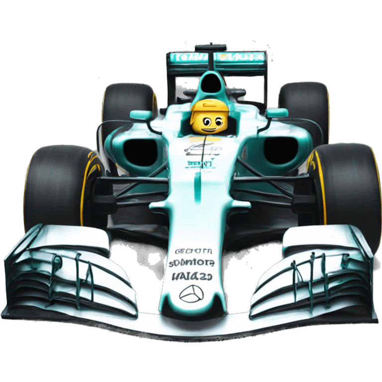 F1 car with hamilton emoji