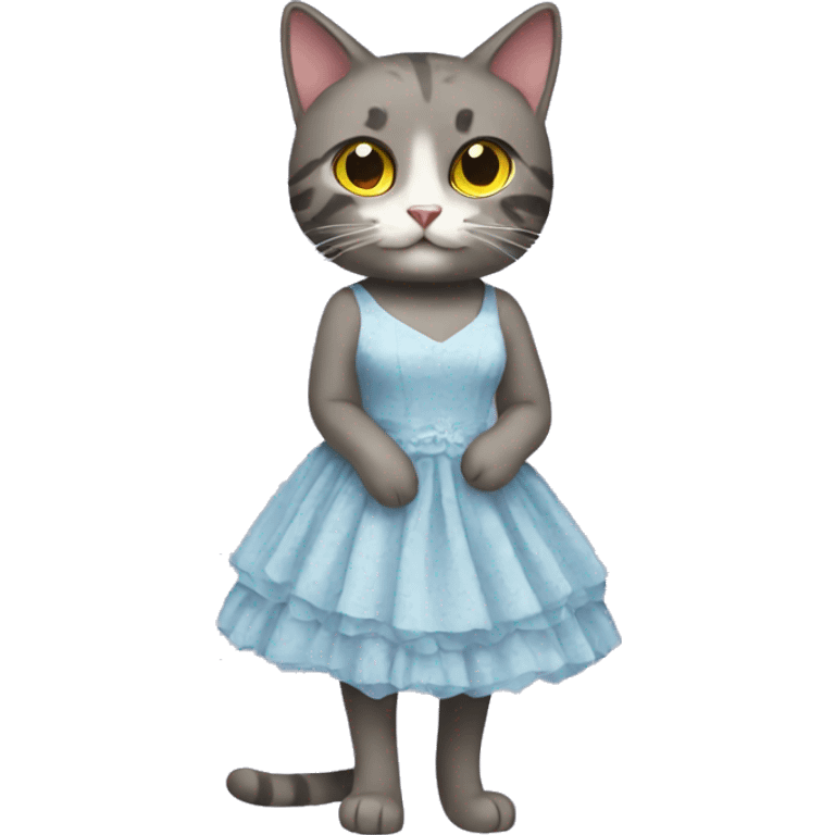 cat wearing a dress emoji