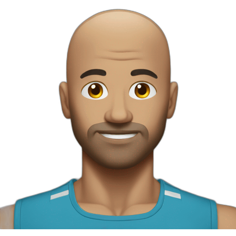 bald man gym emoji