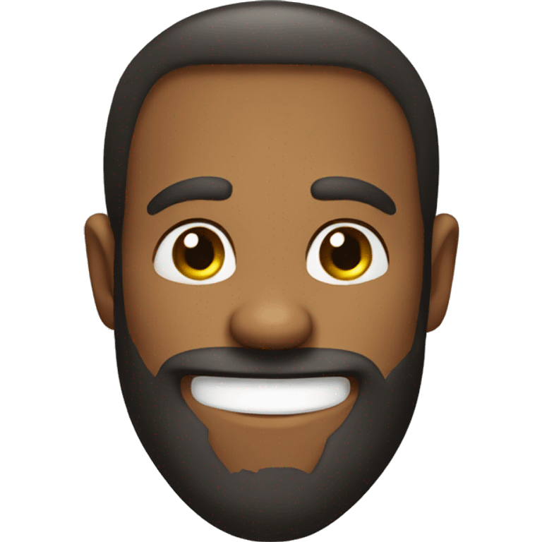 Sneaky laugh beard emoji