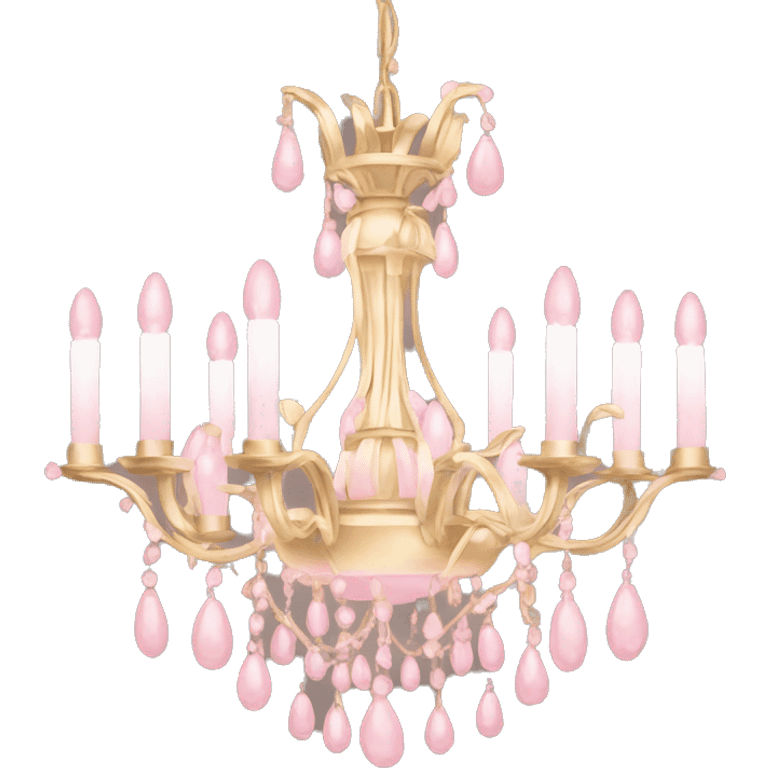 golden pale pink chandelier emoji