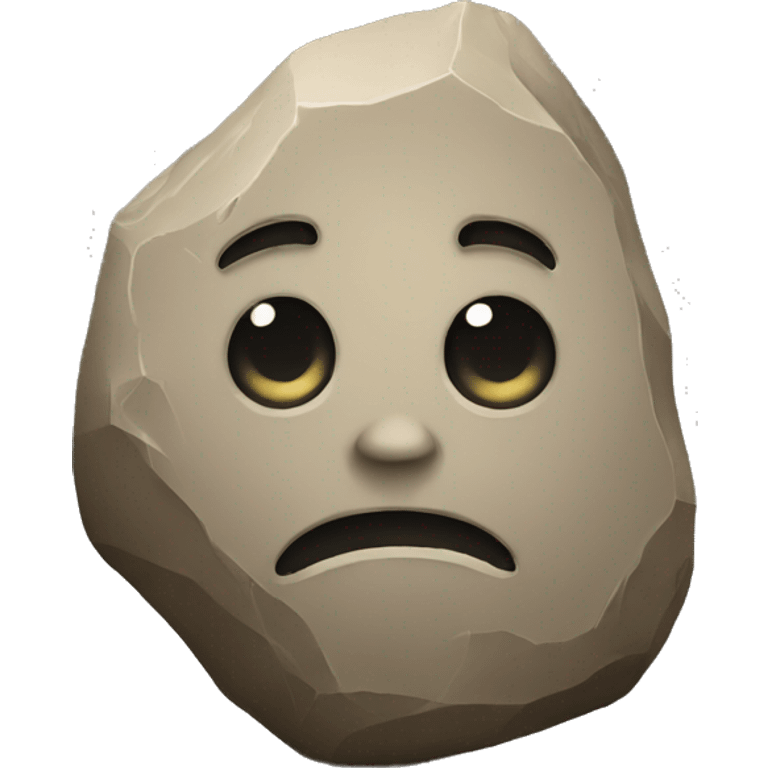 rock with face emoji