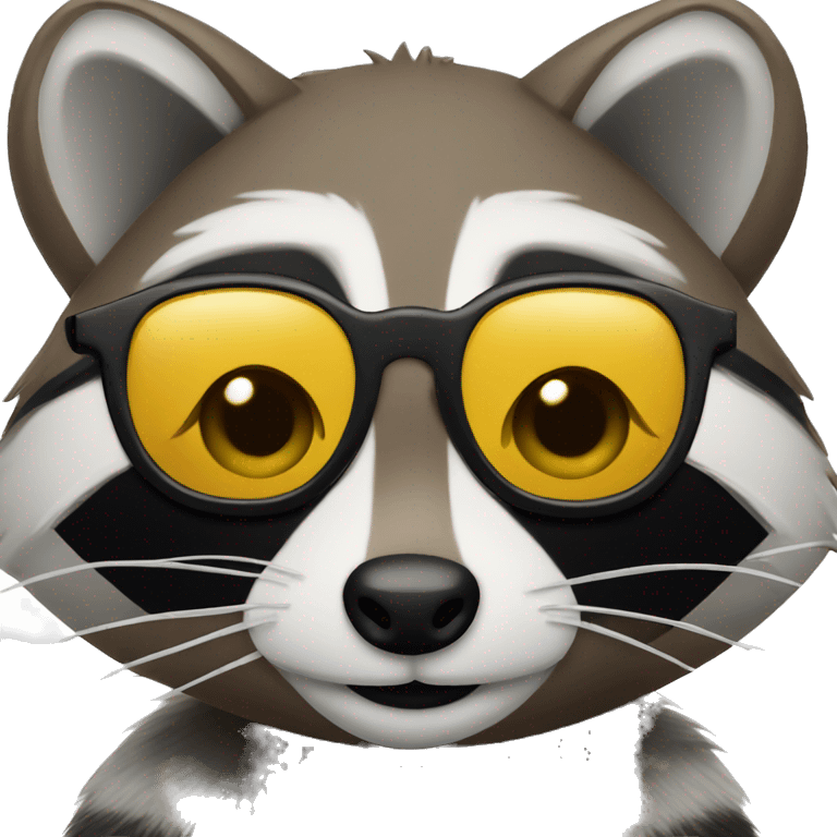 sunglass racoon emoji