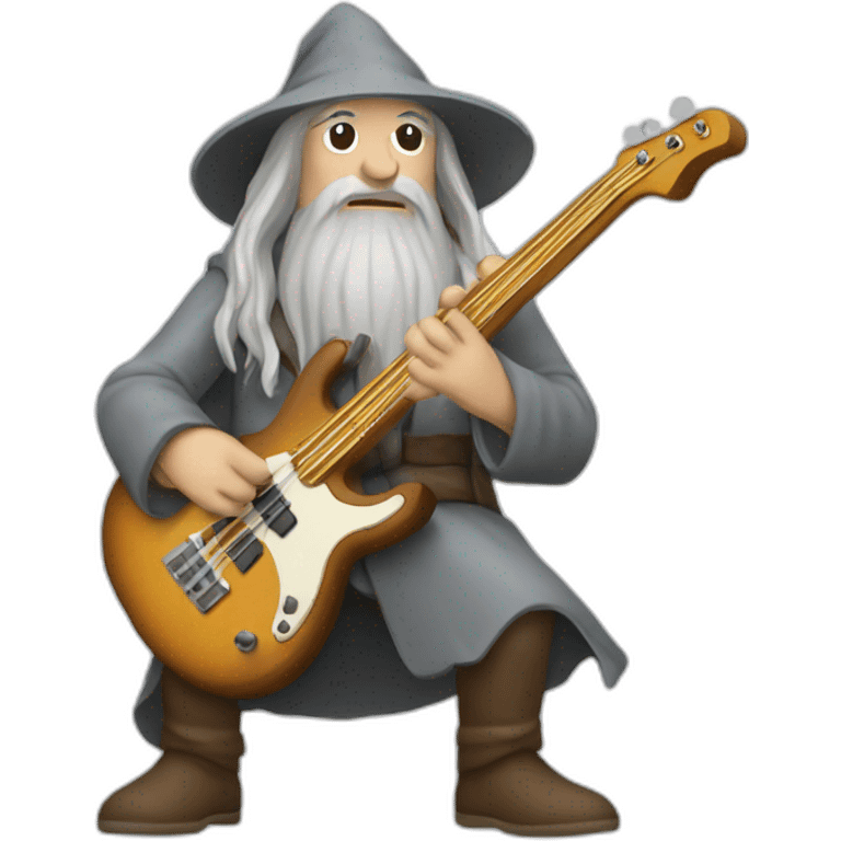 gandalf playing bass guitar emoji